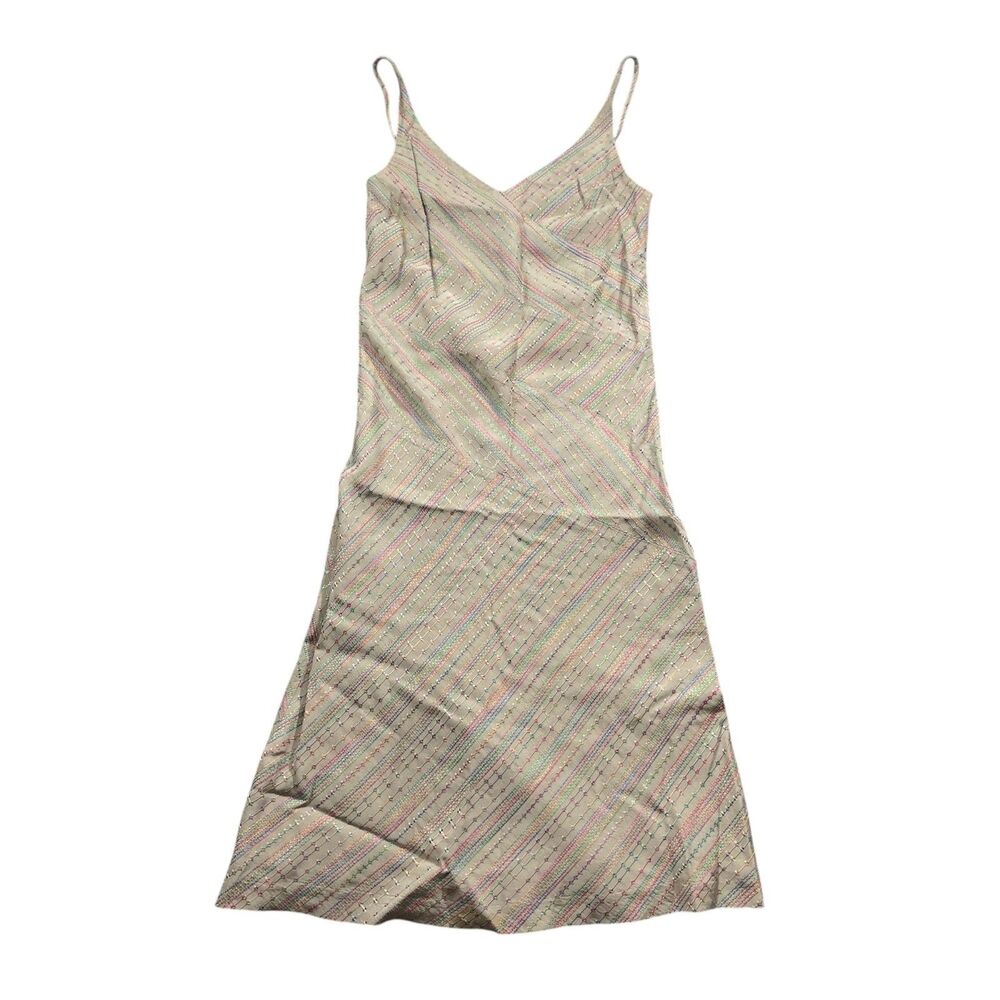 Shin Choi 8 Skinny Strap Dress Lined Side Zipper Viscose Blend
